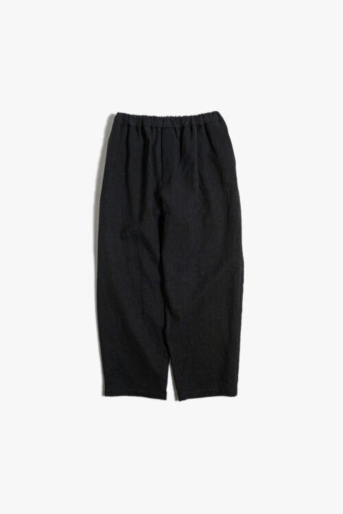 WIDE EASY PANTS - MAX HIGH HEMP / MIDDLE WEIGHT - BLACK