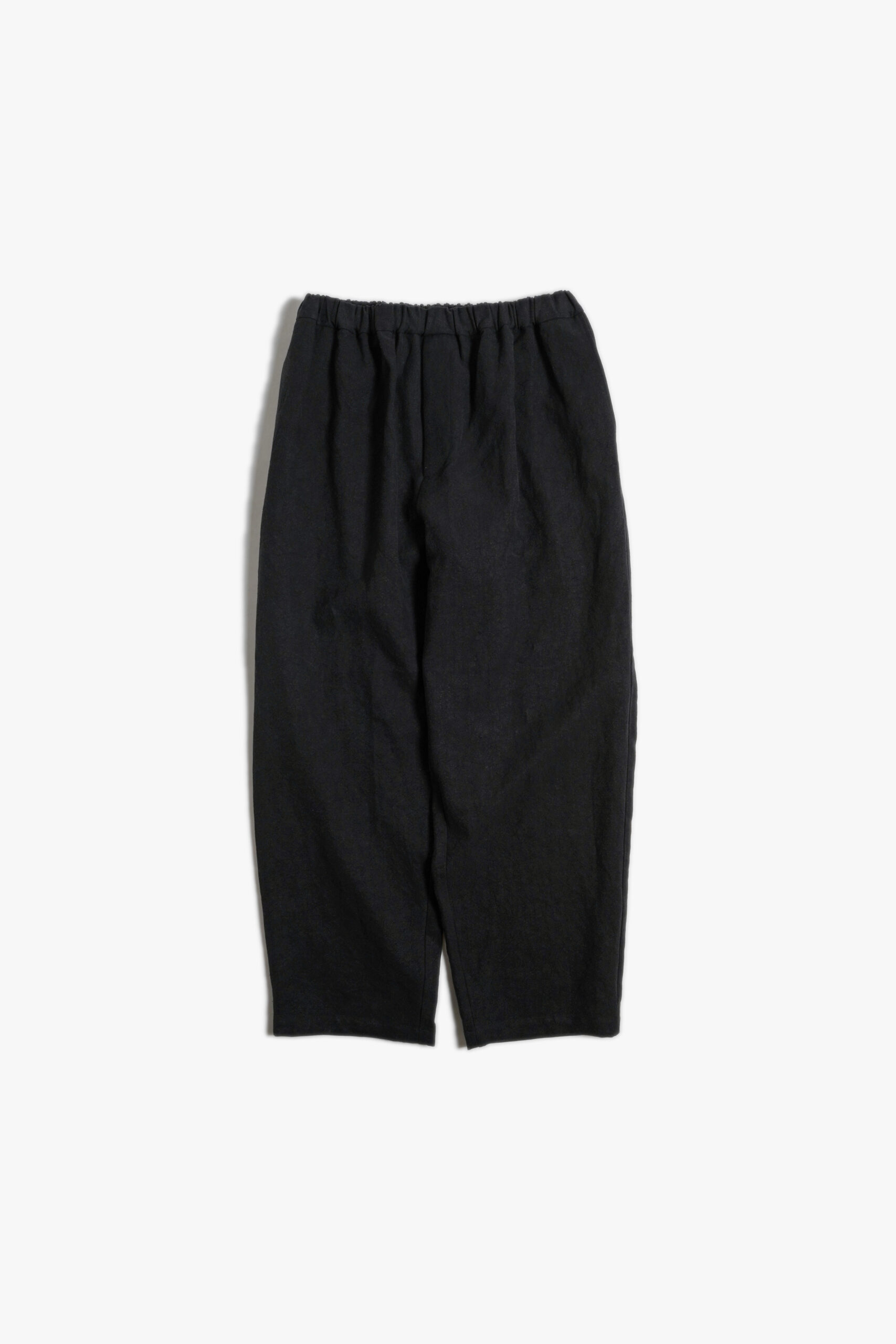 WIDE EASY PANTS - MAX HIGH HEMP / MIDDLE WEIGHT - BLACK