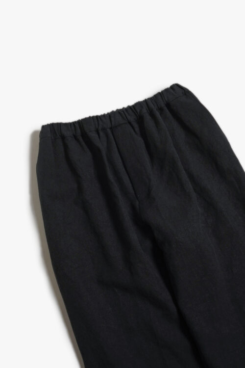 WIDE EASY PANTS - MAX HIGH HEMP / MIDDLE WEIGHT - BLACK