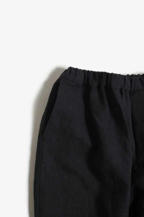 WIDE EASY PANTS - MAX HIGH HEMP / MIDDLE WEIGHT - BLACK