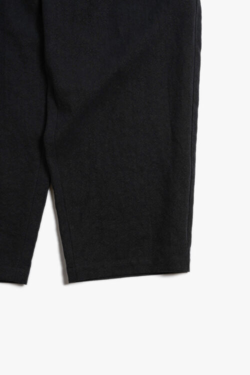 WIDE EASY PANTS - MAX HIGH HEMP / MIDDLE WEIGHT - BLACK