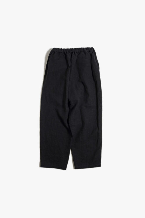 WIDE EASY PANTS - MAX HIGH HEMP / MIDDLE WEIGHT - BLACK