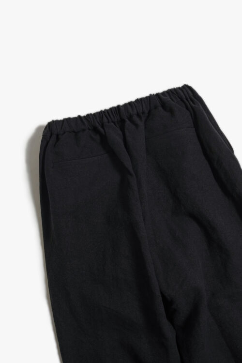 WIDE EASY PANTS - MAX HIGH HEMP / MIDDLE WEIGHT - BLACK