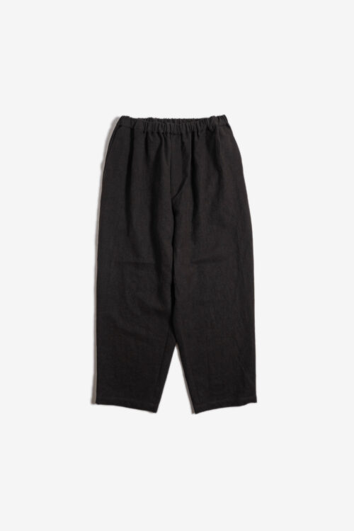 WIDE EASY PANTS - MAX HIGH HEMP / MIDDLE WEIGHT - BROWN