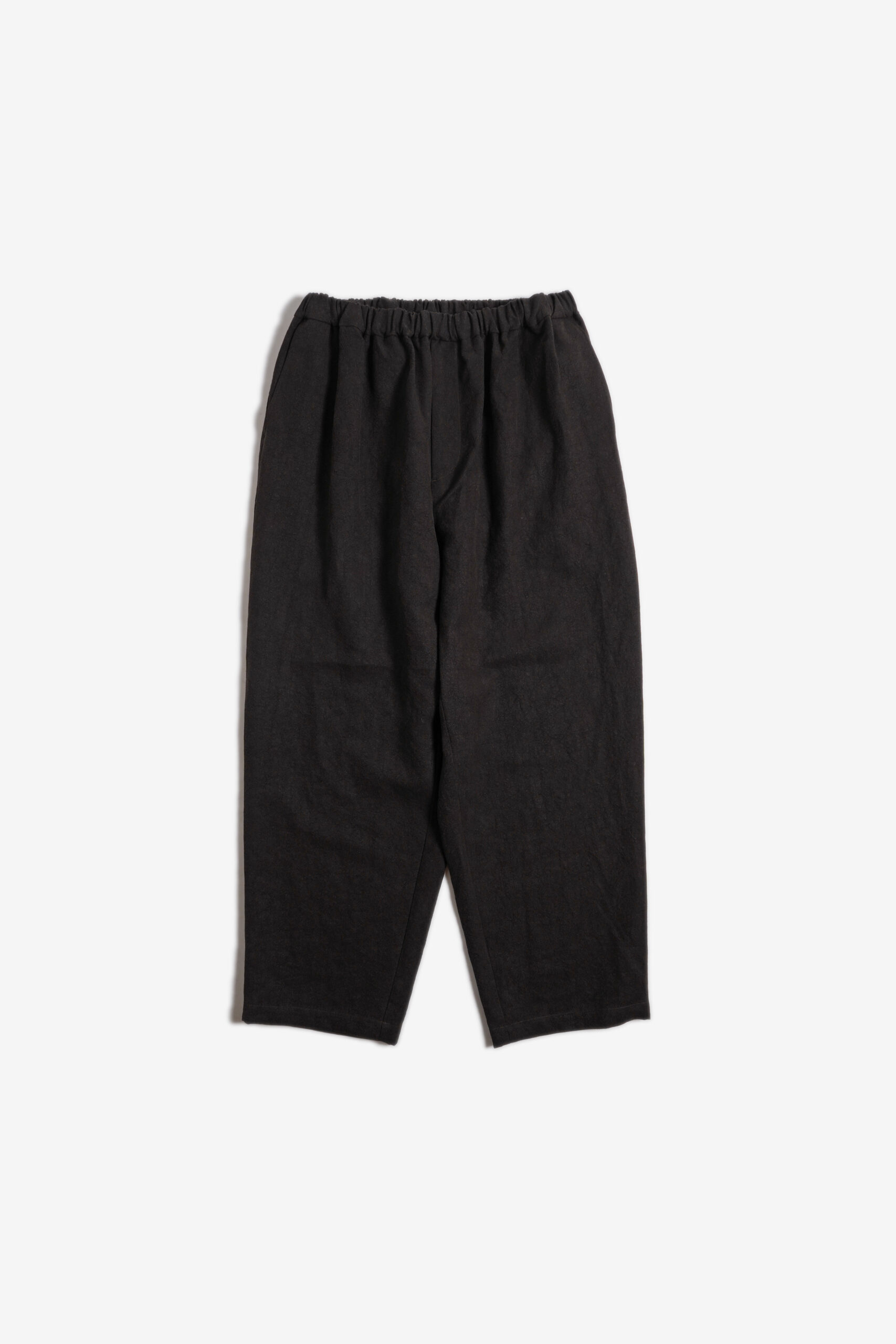 WIDE EASY PANTS - MAX HIGH HEMP / MIDDLE WEIGHT - BROWN