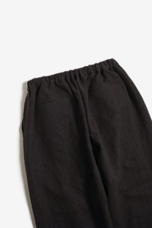 WIDE EASY PANTS - MAX HIGH HEMP / MIDDLE WEIGHT - BROWN