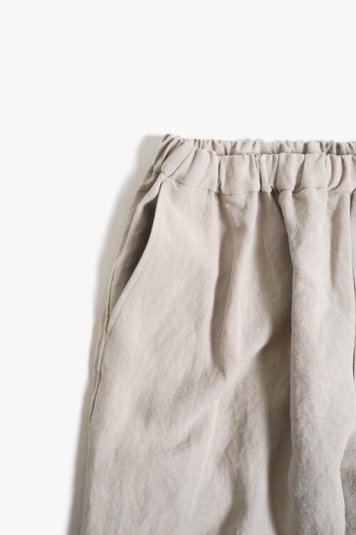 WIDE EASY PANTS - MAX HIGH HEMP / MIDDLE WEIGHT - BEIGE