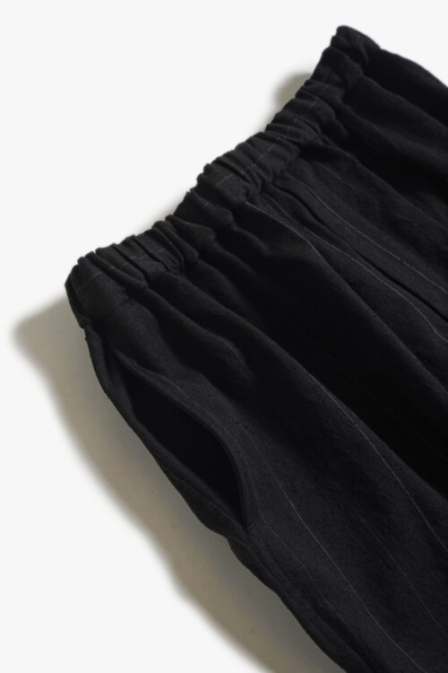 WIDE EASY PANTS - LINEN × COTTON × SILK - STRIPE