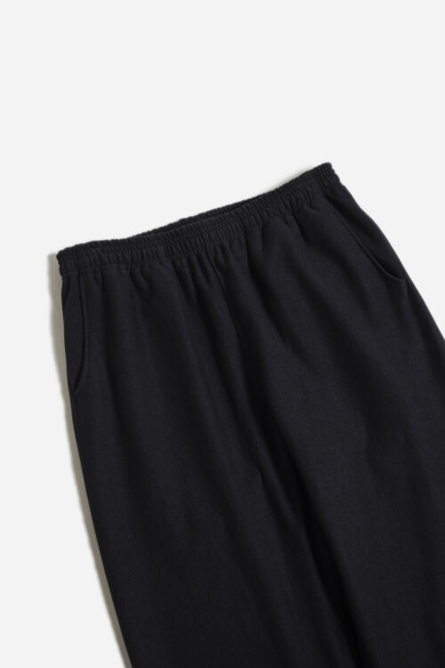 ATHLETIC PANTS - ORIGINAL LOOP WHEEL KNIT FABRIC - BLACK