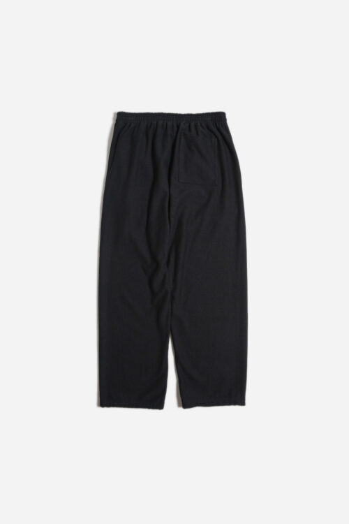 ATHLETIC PANTS - ORIGINAL LOOP WHEEL KNIT FABRIC - BLACK