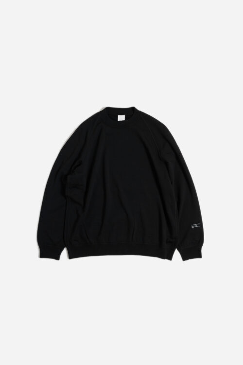 SUPER 140'S MELINO WOOL CREWNECK SWEAT BLACK
