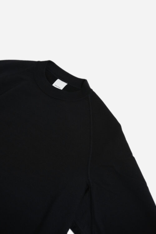 SUPER 140'S MELINO WOOL CREWNECK SWEAT BLACK
