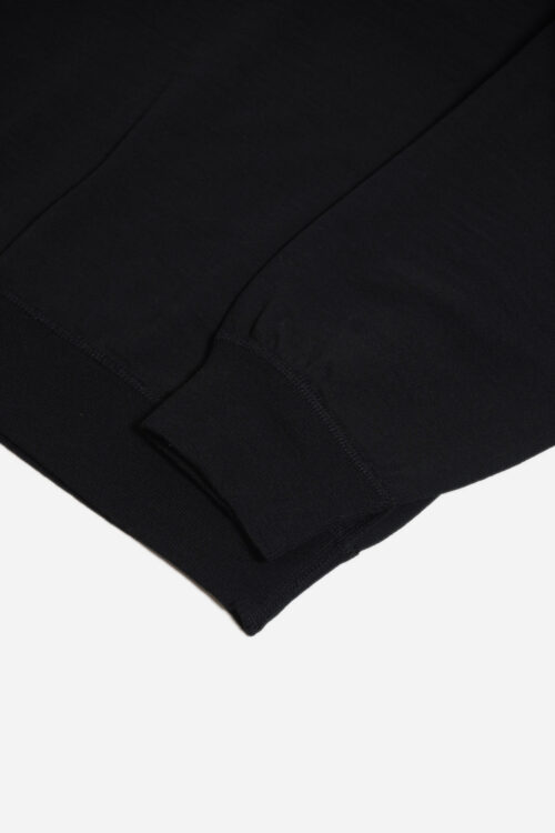 SUPER 140'S MELINO WOOL CREWNECK SWEAT BLACK
