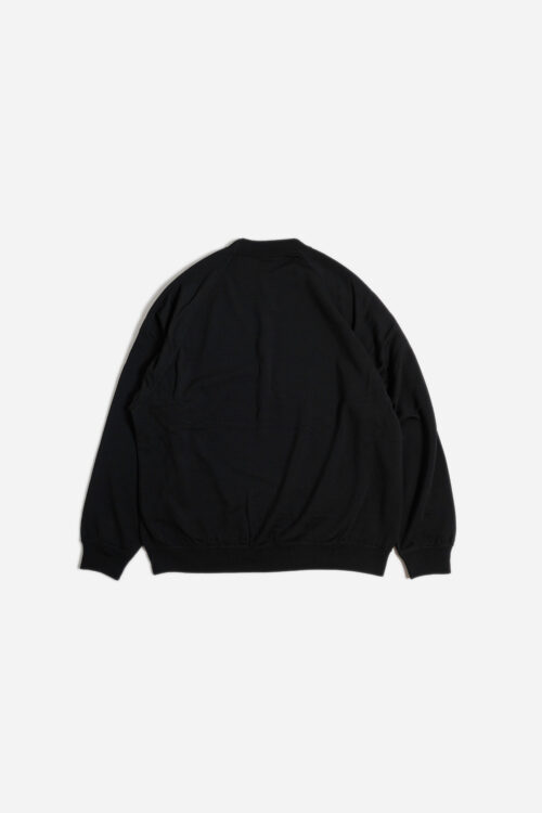 SUPER 140'S MELINO WOOL CREWNECK SWEAT BLACK