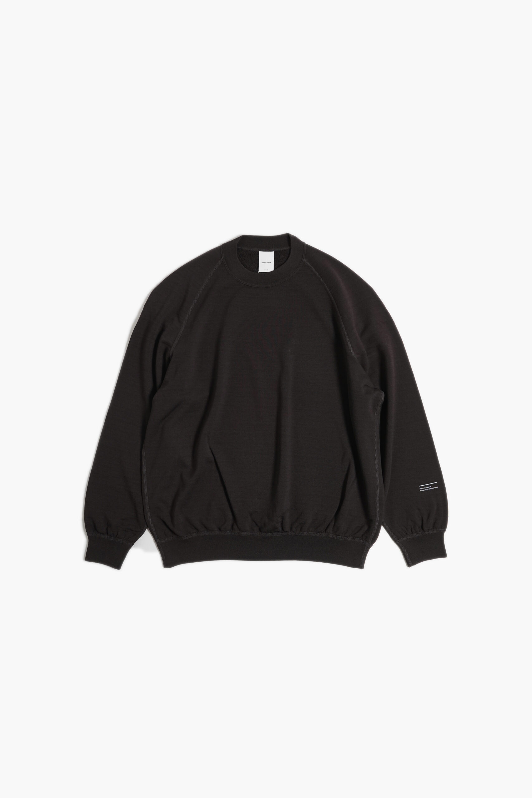 SUPER 140'S MELINO WOOL CREWNECK SWEAT BROWN