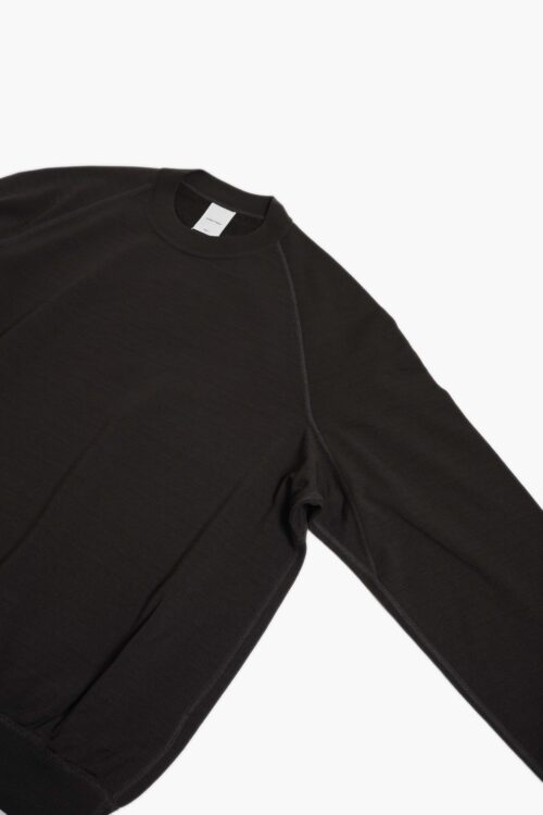 SUPER 140'S MELINO WOOL CREWNECK SWEAT BROWN