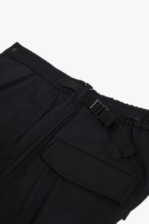 P12 TECHNO WOOL UTILITY PANTS BLACK