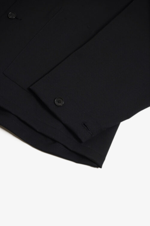 WOOL GABARDINE COVERALL JACKET BLACK