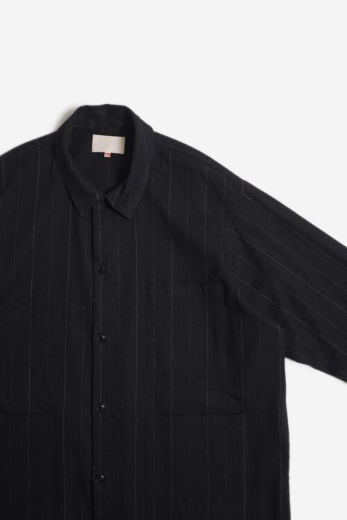 WORK SHIRT - LINEN × COTTON × SILK - STRIPE