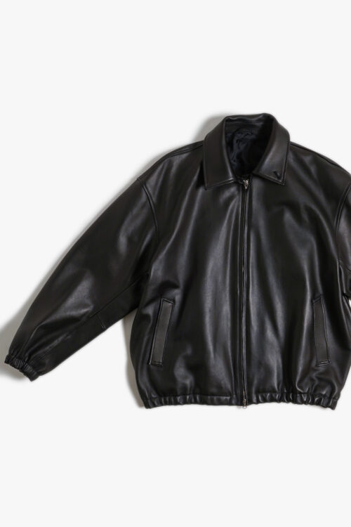 ZIP BLOUSON - HIMALAYAN SHEEP - BLACK