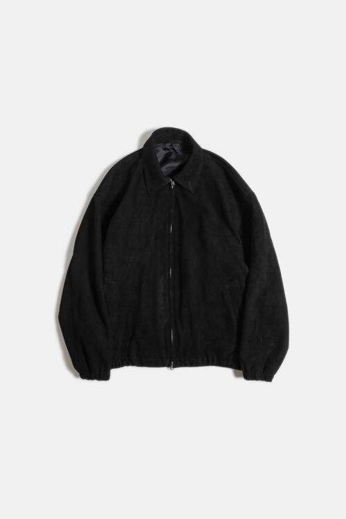 ZIP BLOUSON - SHEEP SUEDE - BLACK