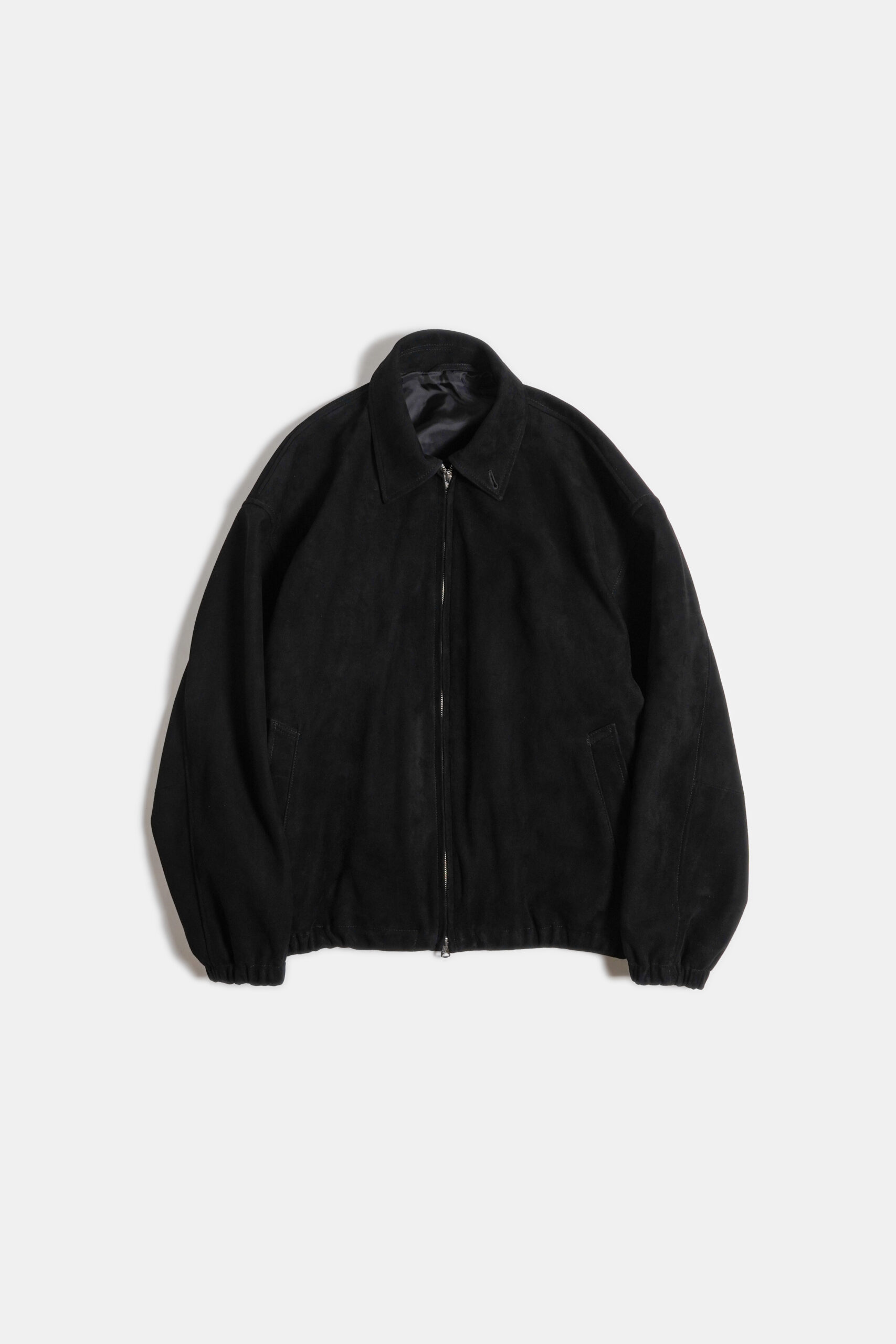 ZIP BLOUSON - SHEEP SUEDE - BLACK