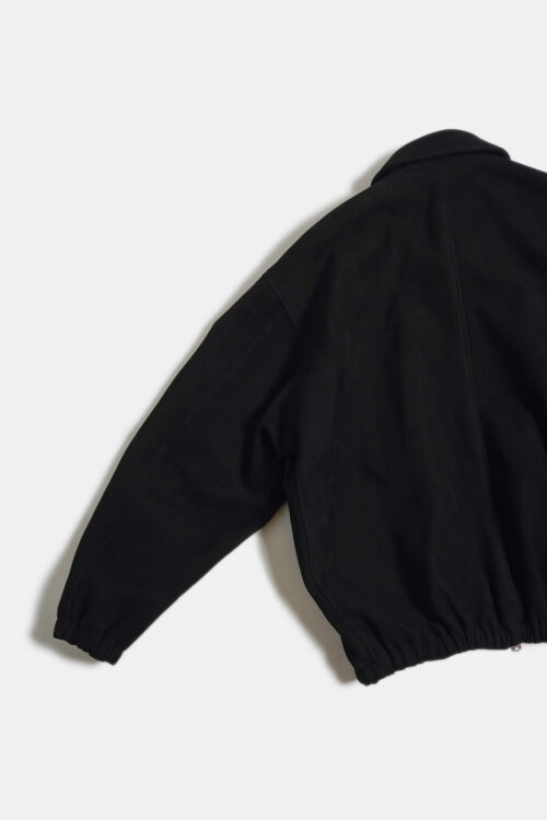 ZIP BLOUSON - SHEEP SUEDE - BLACK