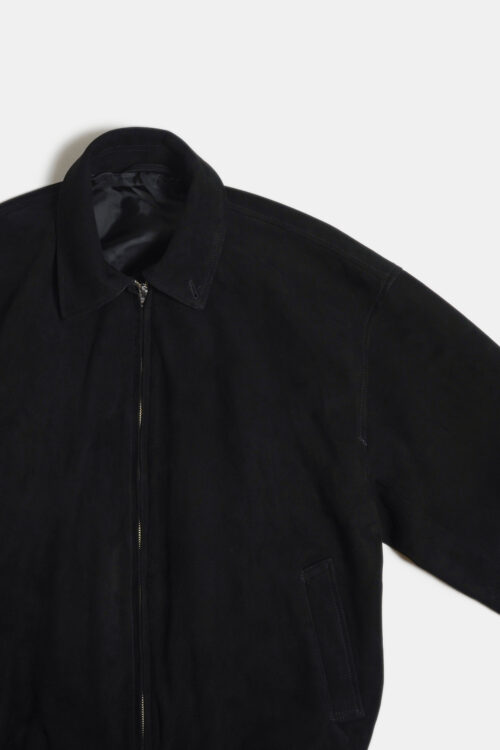 ZIP BLOUSON - SHEEP SUEDE - BLACK