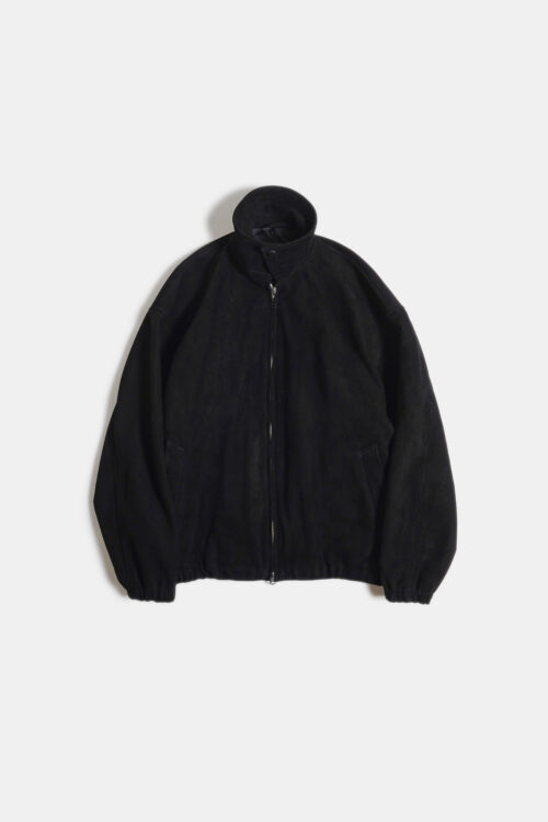 ZIP BLOUSON - SHEEP SUEDE - BLACK