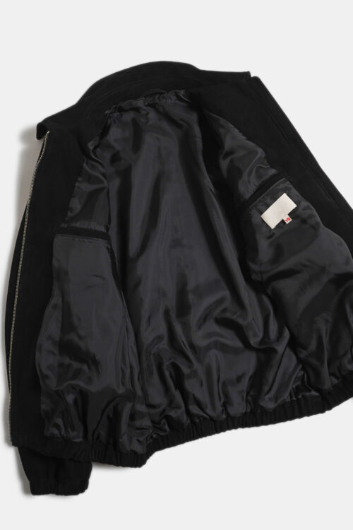 ZIP BLOUSON - SHEEP SUEDE - BLACK