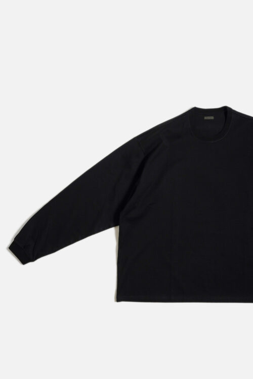 COTTON JERSEY L/S TEE BLACK