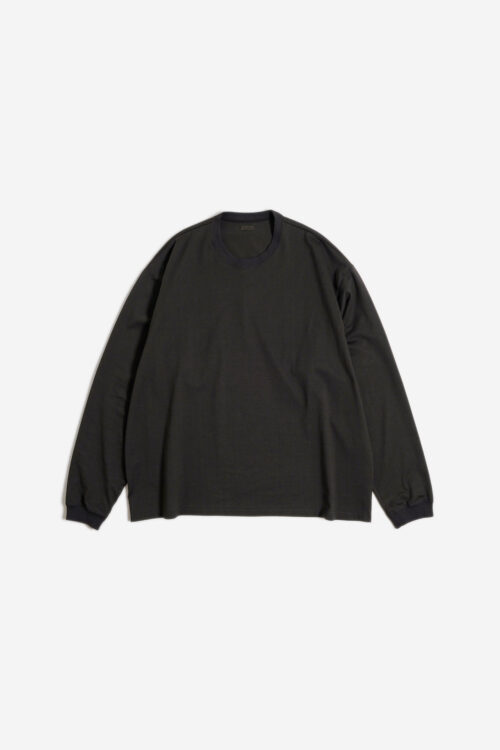 COTTON JERSEY L/S TEE CHARCOAL