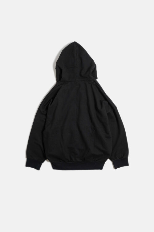 CUT OFF ZIP HOODIE BLACK