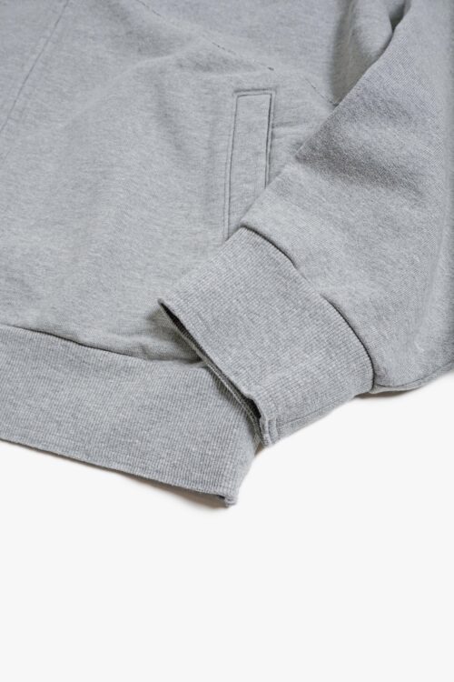 CUT OFF ZIP HOODIE GREY