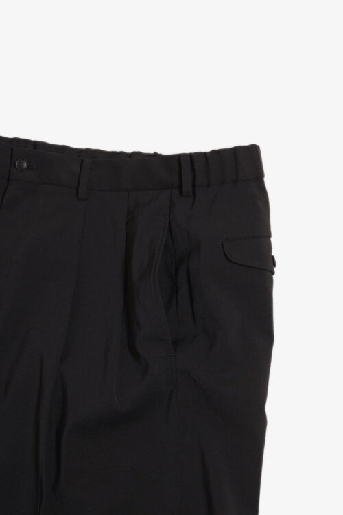 DOUBLE PLEATED SHORTS - POLYESTER GABARDINE - BROWN