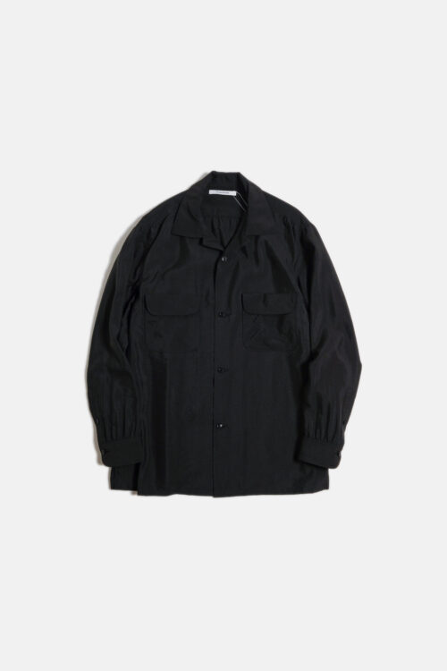 SILK NYLON WORK SHIRT BLACK