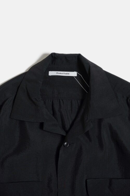 SILK NYLON WORK SHIRT BLACK