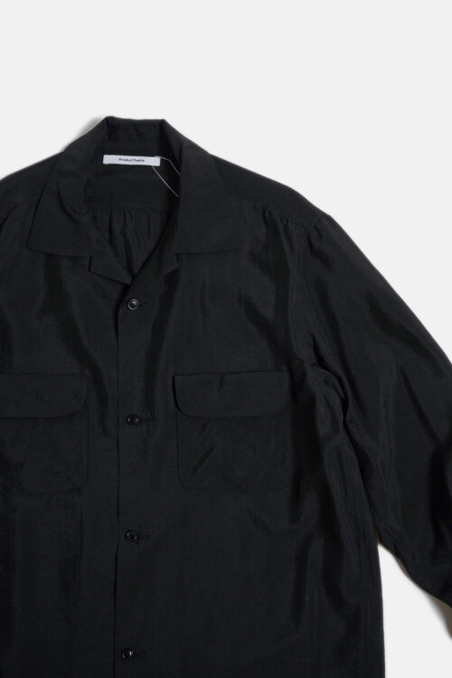 SILK NYLON WORK SHIRT BLACK