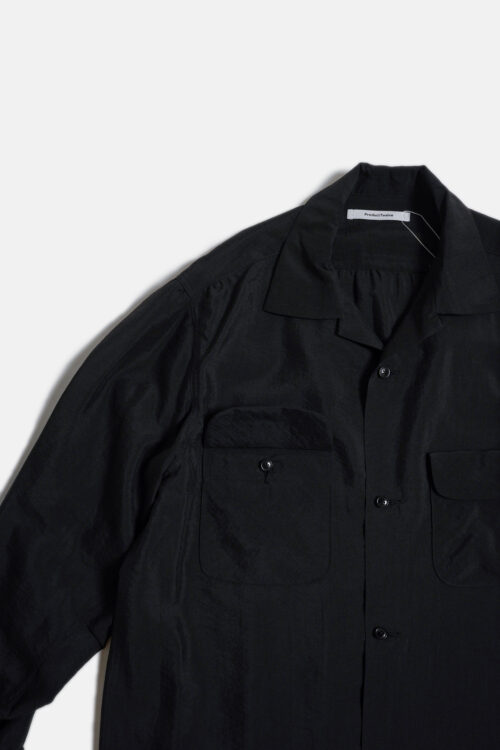 SILK NYLON WORK SHIRT BLACK
