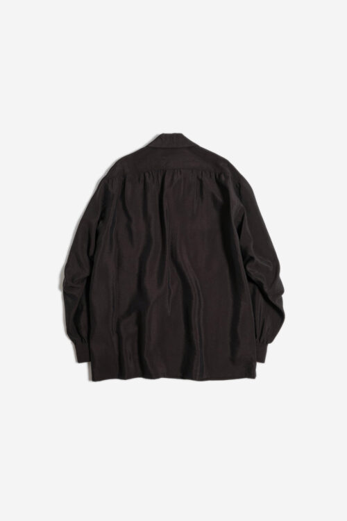 SILK NYLON WORK SHIRT BROWN