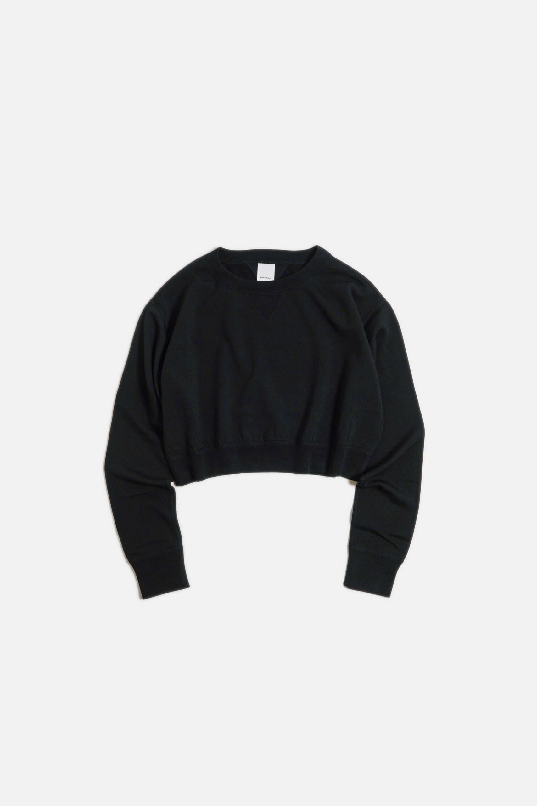 SUPER 140'S MELINO WOOL CREWNECK SWEAT SHIRT BLACK