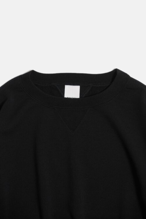 SUPER 140'S MELINO WOOL CREWNECK SWEAT SHIRT BLACK