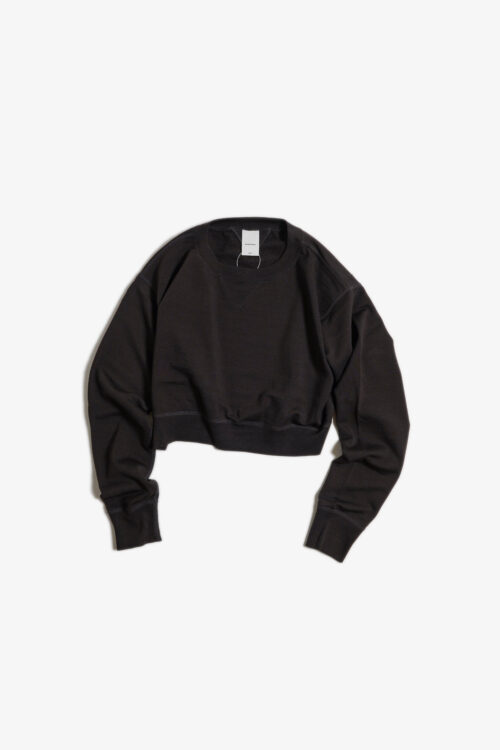 SUPER 140'S MELINO WOOL CREWNECK SWEAT SHIRT BROWN