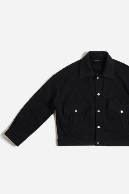 SWEAT TRUCKER JACKET BLACK