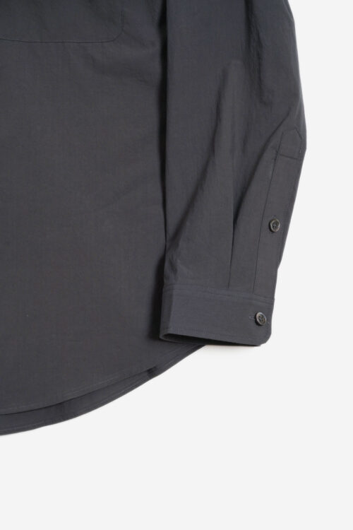 COTTON TYPEWRITER FLY FRONT SHIRT GREY