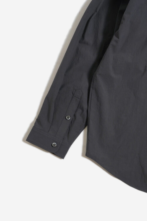 COTTON TYPEWRITER FLY FRONT SHIRT GREY