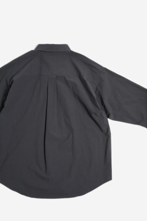 COTTON TYPEWRITER FLY FRONT SHIRT GREY