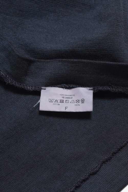 BOX TUBE T-SHIRT - NATURAL GARMENT DYE / ORIGINAL LOOP WHEEL KNIT FABRIC - INDIGO