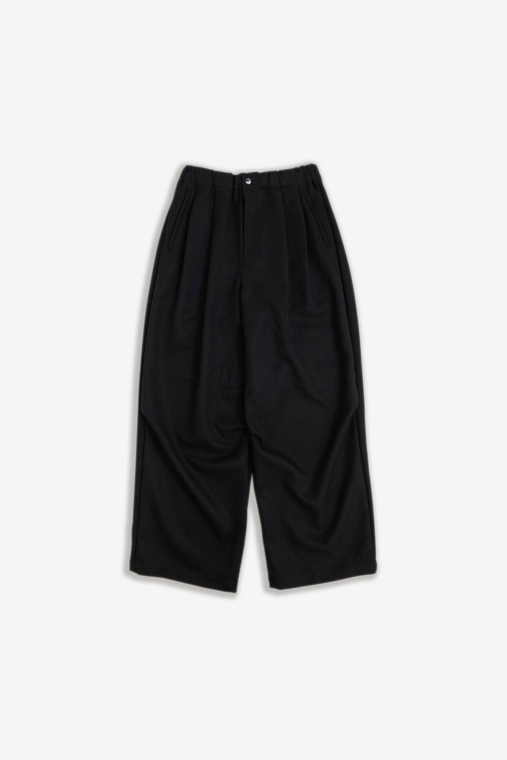 DRAPE TUCK PANTS BLACK