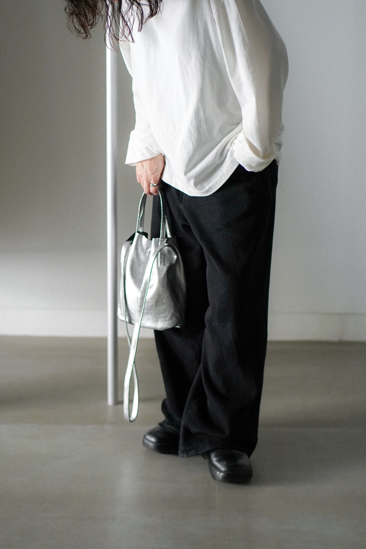 2WAY SMALL TOTE SILVER | FUDGE UP NOTHING